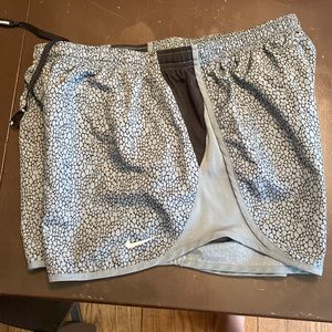 Gray Nike running shorts